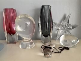 All types of art glass.