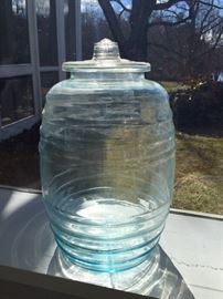 HUGE vintage glass vessel - buy pickles on sale and toss them in. Or, maybe a terrarium!
