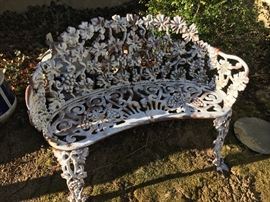 Cast iron garden bench
