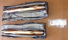 2 CHROME KERKER HARLEY DAVIDSON SLIP ON ROAD KING MUFFLERS, MIB, NOS