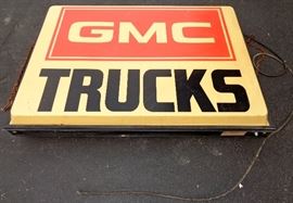 GMC TRUCKS ELECTRONIC LIGHT UP DOUBLE SIDED ADVERTISING SIGN