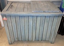 ANTIQUE SODA POP BEER BOTTLE COOLER WITH ATTACHED  COCA-COLA BOTTLE OPENER