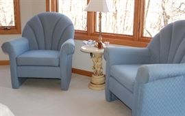 Powder Blue Arm Chairs