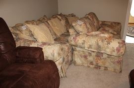 #17  Floral Loveseat 68" long    $75
#18  Sofa 90"long      $100