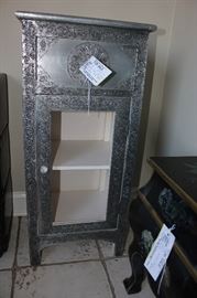 
#32 Silver Painted wood with front door table 33x15x13 $55 — at Thoreau Court Madison, AL 35758.
