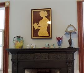 Art Glass and China Vase