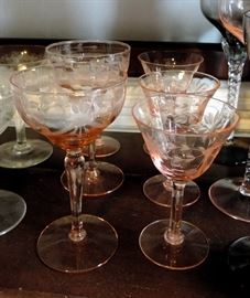 Depression Glass Wine Glasses