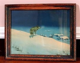 Vintage Lone Wolf Print