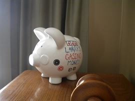 Larry's Casino Money piggy bank!