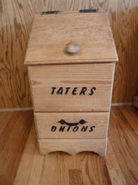 Taters and onions bin