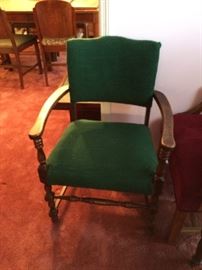 #34 Green arm chair $65