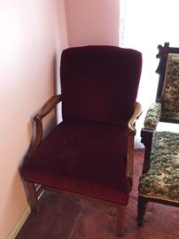 #35 Burgundy arm chair $65 