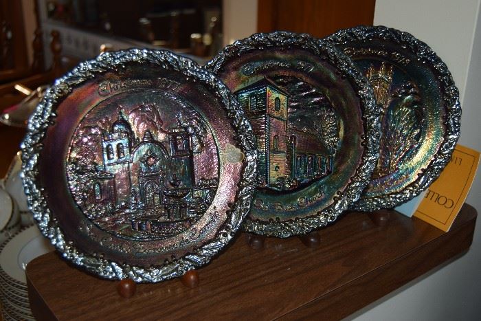 Fenton Art Glass Plates