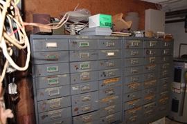 draws filled with old tools and such