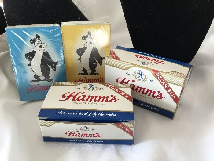 Hamm's playing cards; new in box. Two sets