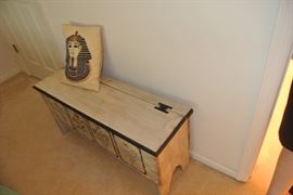 Hand Painted Hinged Lid Bench