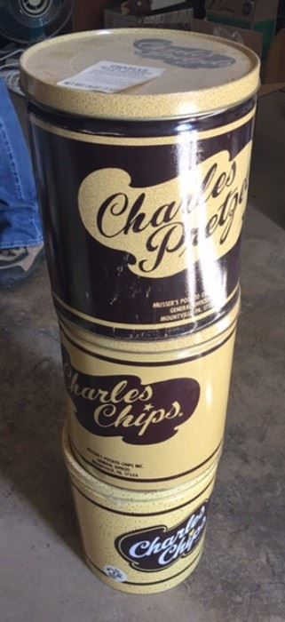 Vintage Charles Chip containers