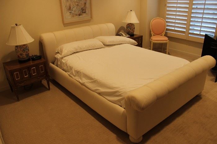 Queen size custom made padded bed 