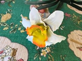 Italian capodimonte porcelain flowers