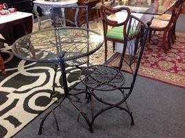 Wrought iron bistro set
