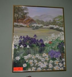 Floral landscape on canvas