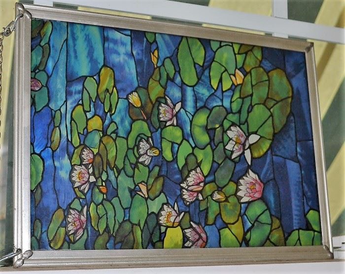 A series of suncatchers - stained glass - Water Lilies