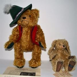German musical Octoberfest bear and German rabbit.  Collector Editions