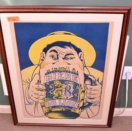 Beer framed poster