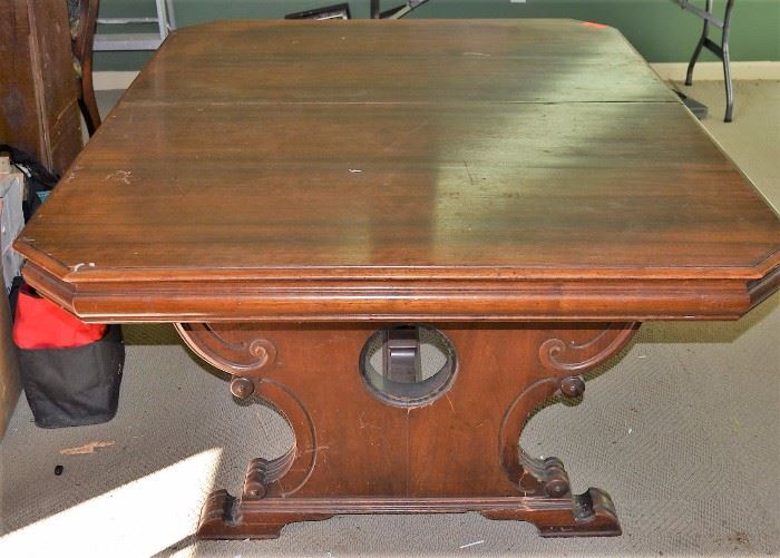 Revival DR table or library table, needs some TLC but has nice lines