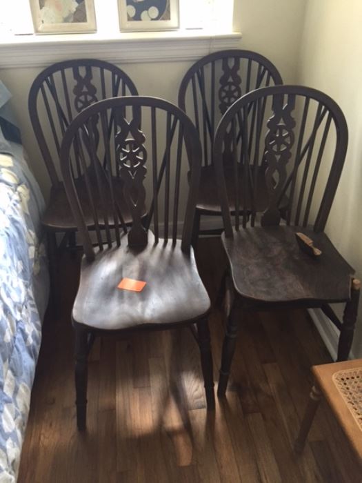 Set of 4 Antique Chairs - Also two matching armchairs