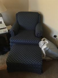 Blue chair and loveseat set