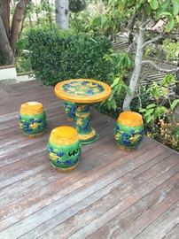 Chinese outdoor ceramic table and seats