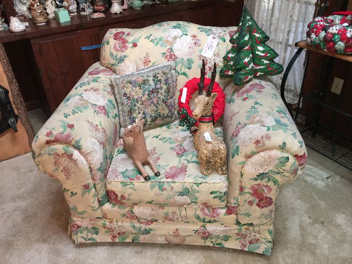 Chair and Christmas Decorations