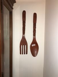 Wooden Deco. Fork and Spoon