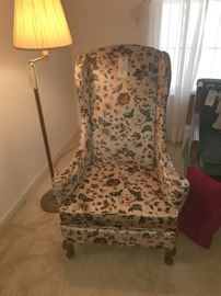High Back Flowered Chair