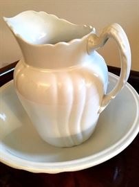 My Fave...A Sweet Sweet Johnson Brothers White Ironstone Pitcher and Bowl...