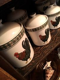 and...A Rooster Canister Set...