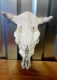 Plaster Sculptured Hanging Cow Skull