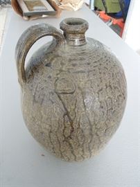 Alkaline Glaze North Carolina Pottery jug. 1/2 gallon Ovoid Stoneware. Catawba or Edgefield Pottery? 