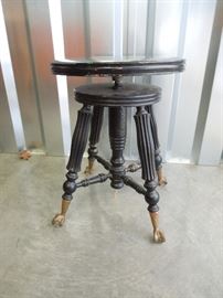Ball and Claw Foot Piano Stool