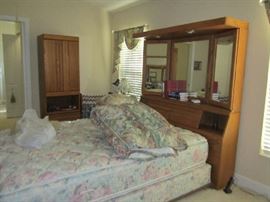 3 piece wall/bed units - queen mattress set