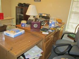 Oak desk and computer table