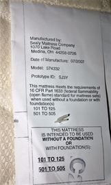 Fashion Trends by Johnson-Carper 4pc. Bedroom Set: Double Bed w/Sealy Mattress, Night Stand, 5 Drawer Chest, 6 Drawer Dresser w/Mirror
