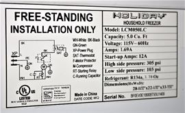 Holiday 5 Cu. Ft. Chest Freezer