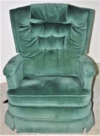 Green Upholstered Rocker/Recliner