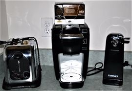 G.E. Classic Toaster; Keurig; Cuisinart Can Opener