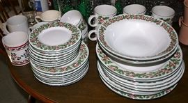 Majestic Ware “Holiday Ribbon” Service for 8