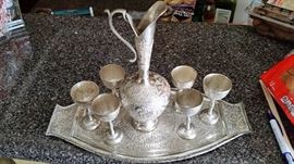 Rare Judaica I beleive Cordial Set