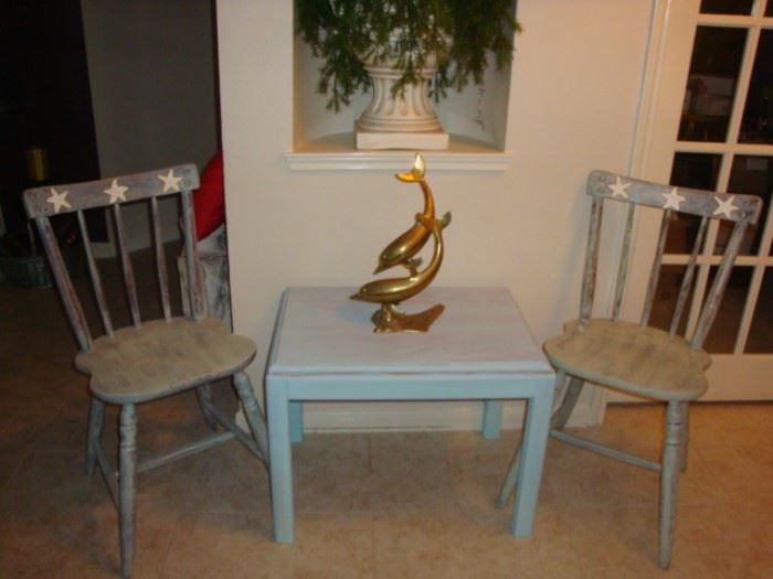 SEASIDE "STARFISH" CHAIRS and TABLE
