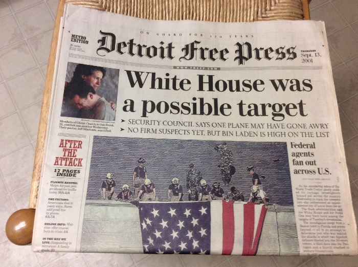 9/11 Detroit Free Press coverage